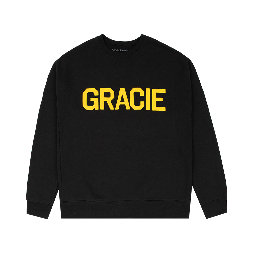 Gracie Black Varsity Crewneck Sweatshirt Gracie Abrams