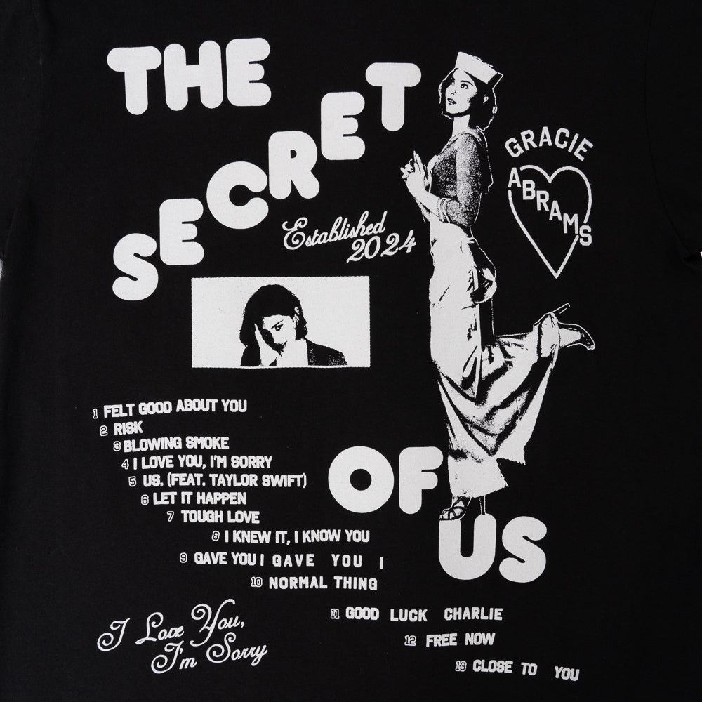 The Secret of Us Graphic Black T-Shirt - Gracie Abrams