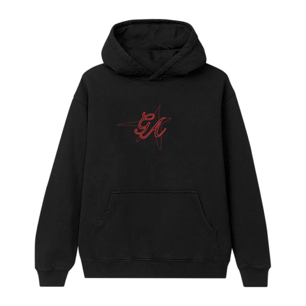 Gracie Abrams - Gracie 5-Year Upcycled Star Patch Black Hoodie