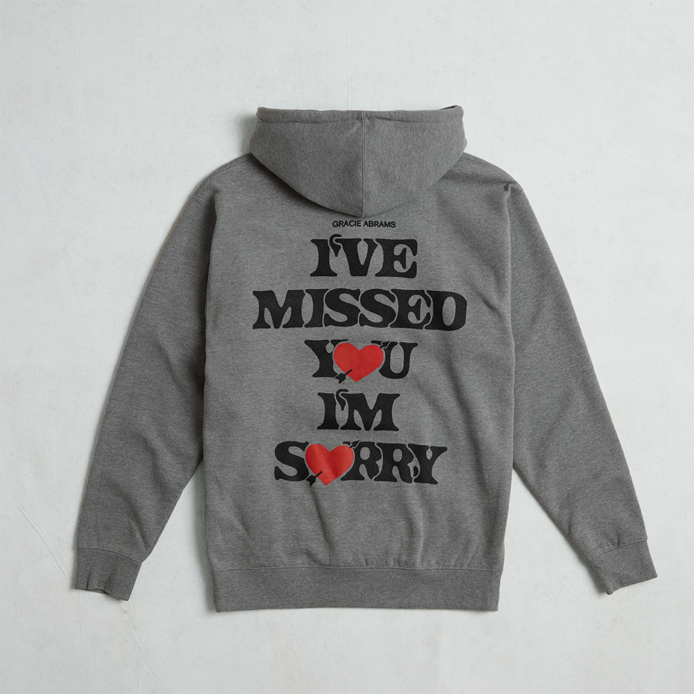 Gracie Abrams - i've missed you, i'm sorry heather gray hoodie